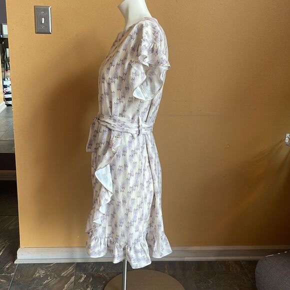 Molly Bracken WRAP MIDI DRESS IN LILAC size missing - Picture 4 of 13